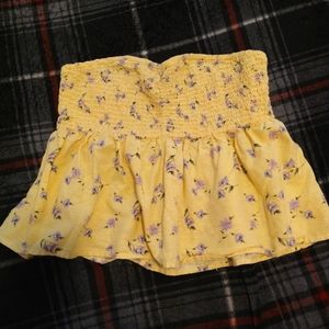 Floral smocked blouse, size Medium